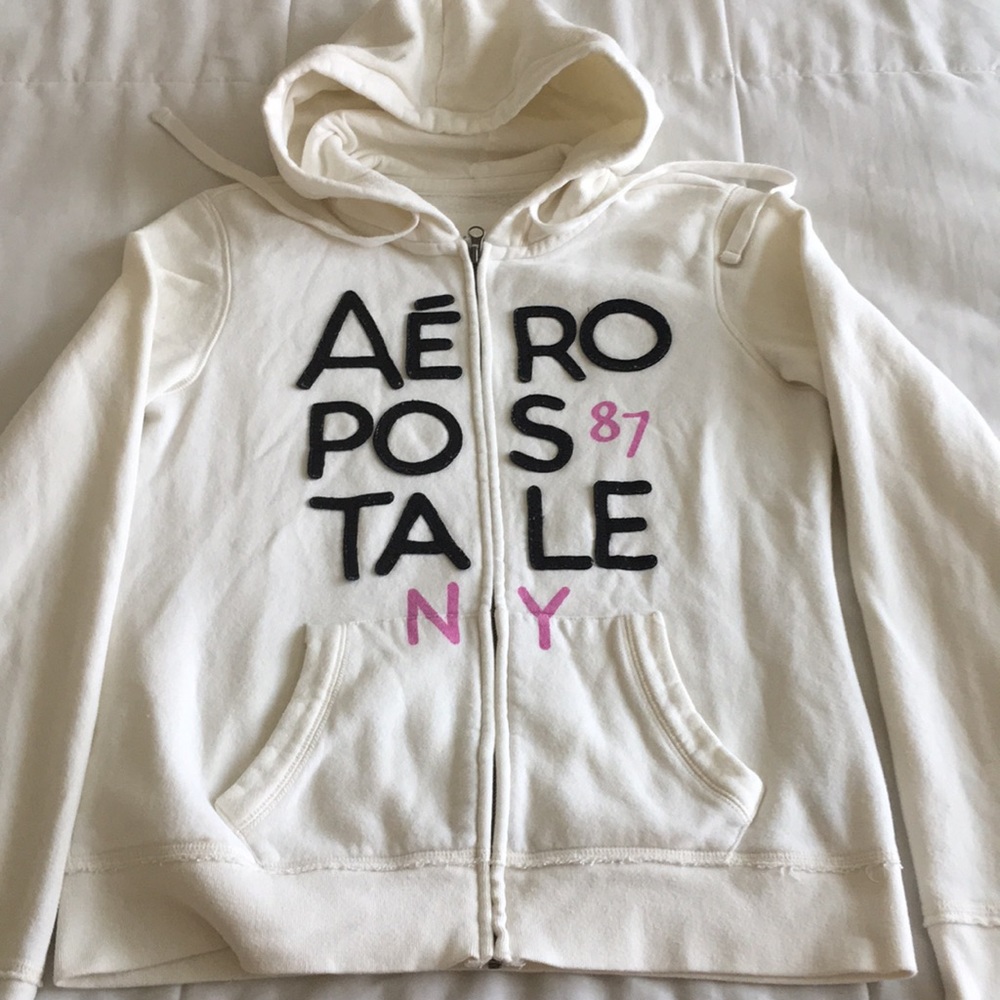 Aeropostale white hoodie